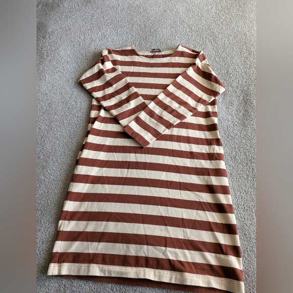 Tory Burch Dresses & Skirts - 🌼B2G1🌼 Tory Burch Brown and Cream Striped Dress